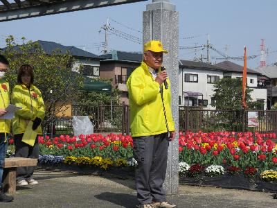 西面自治会長による挨拶